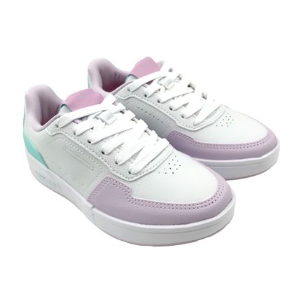 Tênis Olympikus Casual Menina Branco com Roxo Versa
