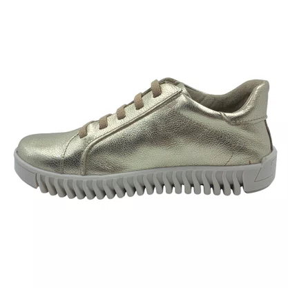 Tênis Pegada Feminino Casual Calce Fácil Dourado 210518