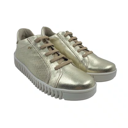 Tênis Pegada Feminino Casual Calce Fácil Dourado 210518