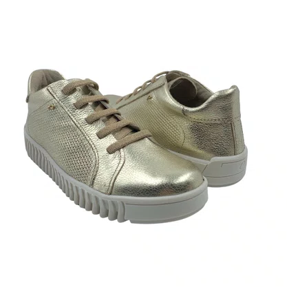 Tênis Pegada Feminino Casual Calce Fácil Dourado 210518