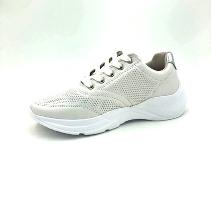 Tênis Pegada Feminino Couro Natural Branco 218802