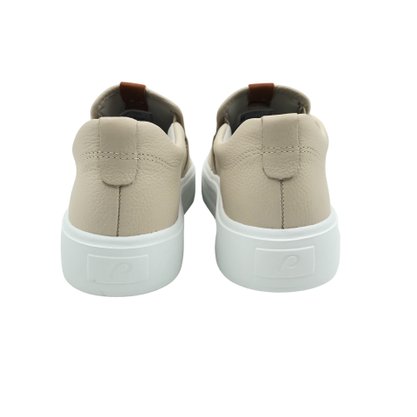 Tênis Pegada Feminino Slip On Couro Bege 211210