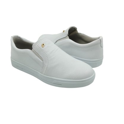 Tênis Pegada Slip On Couro Branco 211151