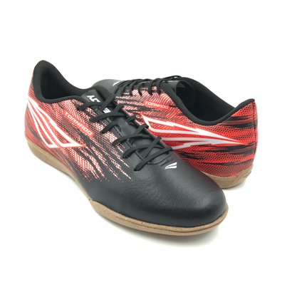 Tênis Penalty Futsal Masculino Tornado Preto com Vermelho