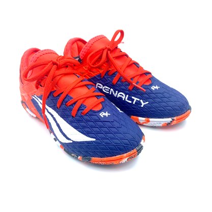 Tênis Penalty Infantil Futsal RX Locker Azul com Laranja