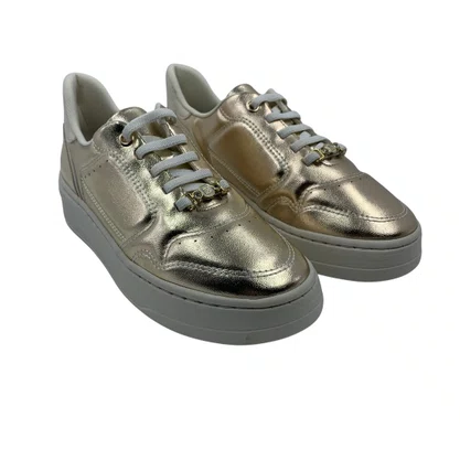 Tênis Piccadilly Casual Sneakers Calce Fácil Dourado 910004