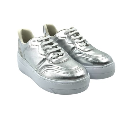 Tênis Piccadilly Casual Sneakers Calce Fácil Prata 915005