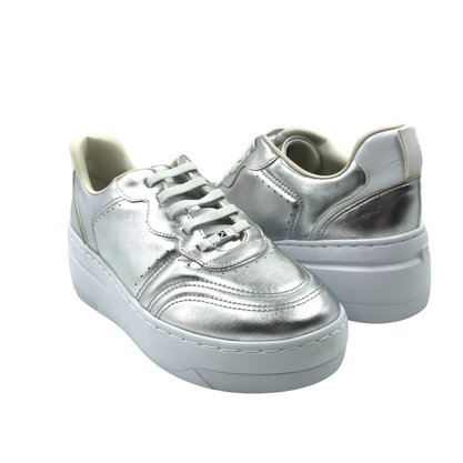 Tênis Piccadilly Casual Sneakers Calce Fácil Prata 915005