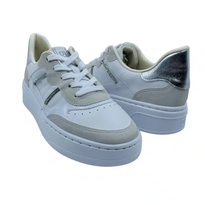 Tênis Piccadilly Casual Sneakers com Brilho Branco 910003