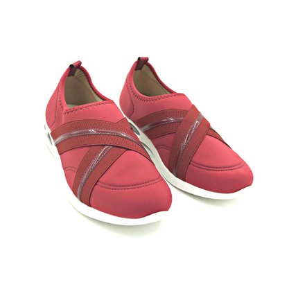 Tênis Piccadilly com Amortecedor Tecido Vermelho 979023
