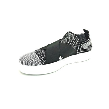 Tênis Piccadilly Tecido Elástico Preto/Branco 007006