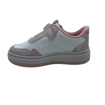 Tênis Pink Cats Casual Flatform Branco com Rosê 5181