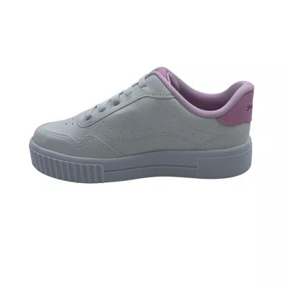 Tênis Pink Cats Casual Flatform Calce Fácil Branco 5152