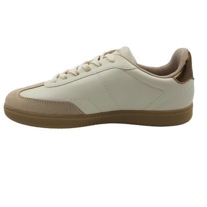 Tênis Ramarim Casual com Detalhe Dourado Bege 2462201