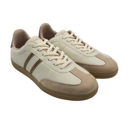 Tênis Ramarim Casual com Detalhe Dourado Bege 2462201