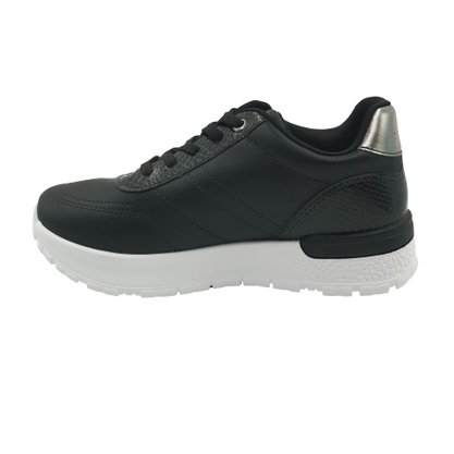 Tênis Ramarim Casual Sneakers com Strass Preto 2488203