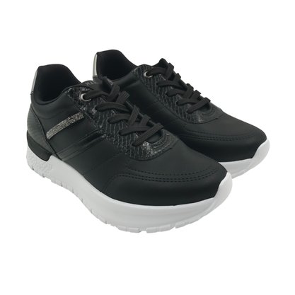 Tênis Ramarim Casual Sneakers com Strass Preto 2488203