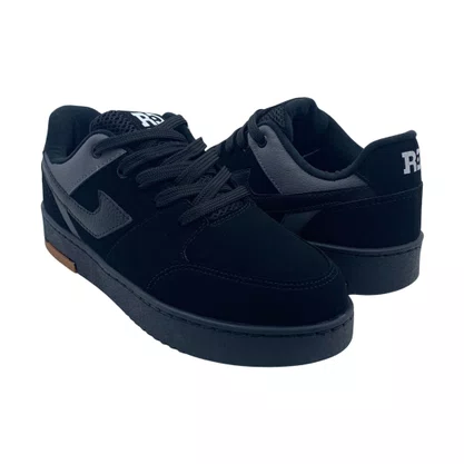 Tênis Redikal Masculino Skatista Camurça Preto RKT543