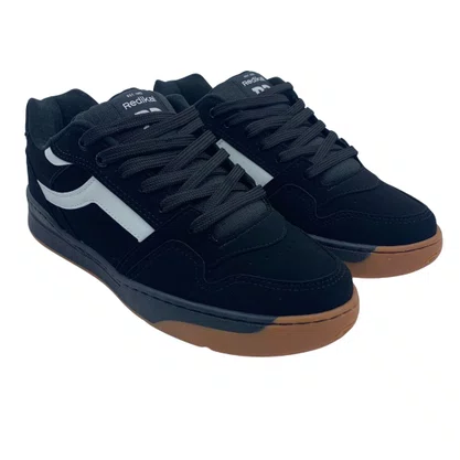 Tênis Redikal Masculino Skatista Camurça Preto RKT570