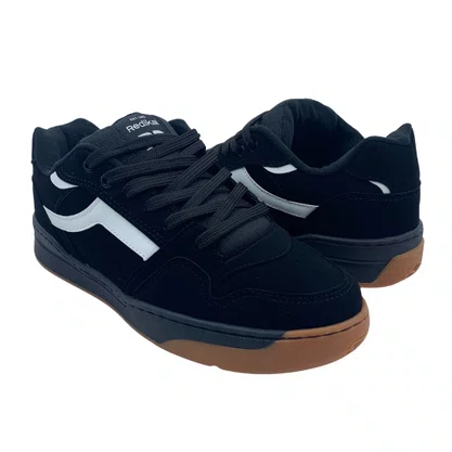 Tênis Redikal Masculino Skatista Camurça Preto RKT570