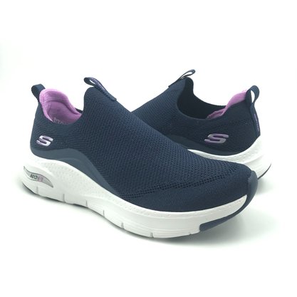 Tênis Skechers Feminino Arch Fit New Beauty Azul