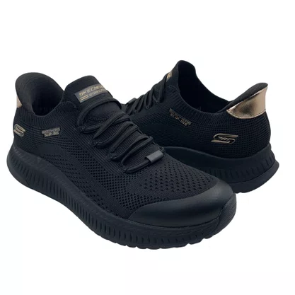 Tênis Skechers Feminino BOBS Squad 4 Dire Step Preto