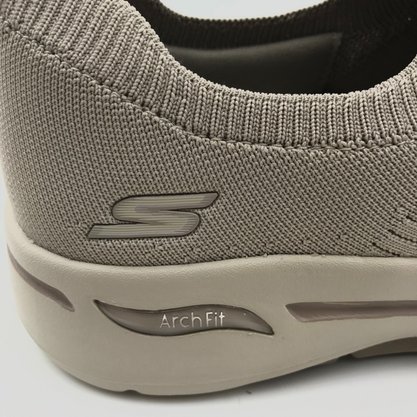 Tênis Skechers Feminino Go Walk Arch Fit Iconic Bege