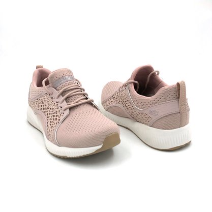 Tênis Skechers Feminino Rosa Bobs Squad Pocket Leve