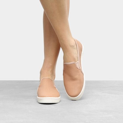 Tênis Slip On Bottero Couro Natural Amêndoa 302001
