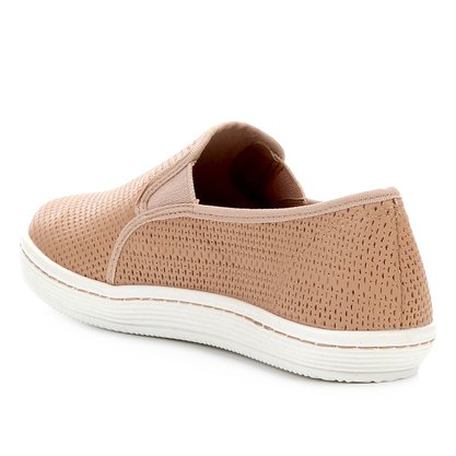 Tênis Slip On Bottero Couro Natural Amêndoa 302001