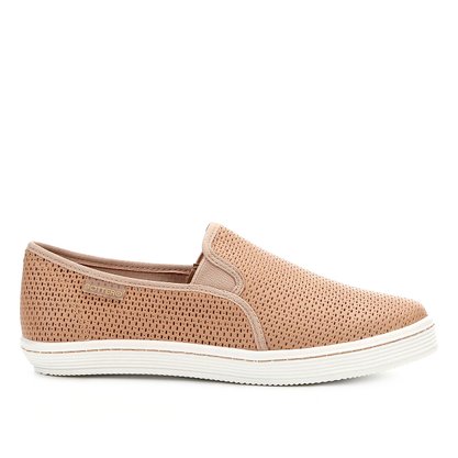 Tênis Slip On Bottero Couro Natural Amêndoa 302001