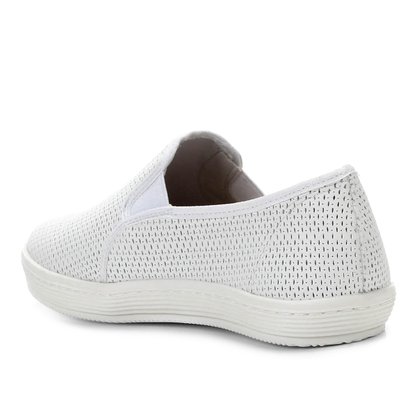 Tênis Slip On Bottero Couro Natural Branco 302001