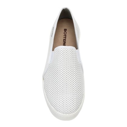 Tênis Slip On Bottero Couro Natural Branco 302001