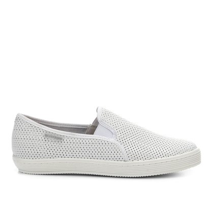 Tênis Slip On Bottero Couro Natural Branco 302001
