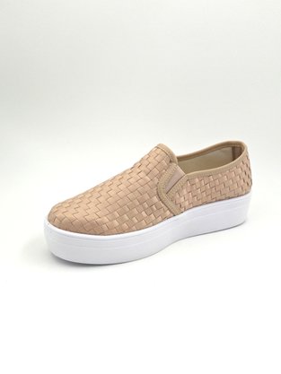 Tênis Slip On Flatform Tressê Nude Shoes 6001