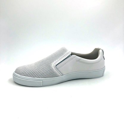 Tênis Slip On Pegada Feminino Couro Natural Branco