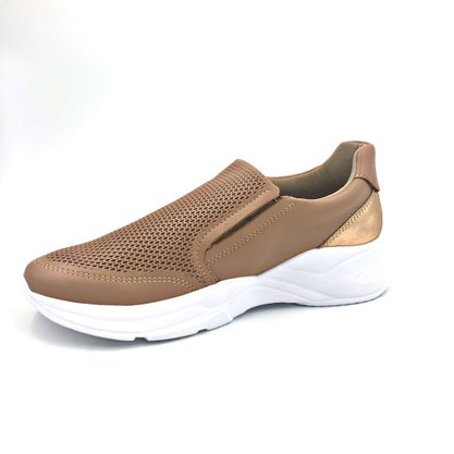 Tênis Slip On Pegada Feminino Couro Natural Pele 218803