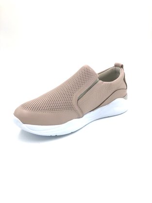 Tênis Slip On Pegada Feminino Couro Natural Rosê