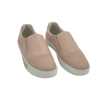 Tênis Slip On Pegada Feminino Couro Natural Rosê 210029