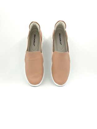 Tênis Slip On Piccadilly Rosê Elásticos Laterais