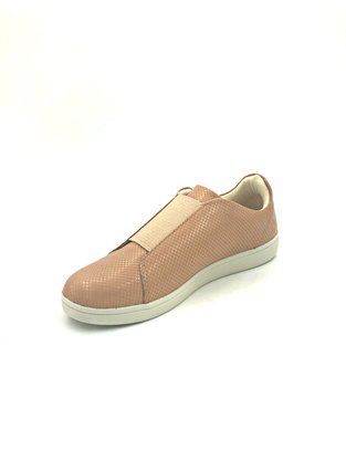 Tênis Slip On Usaflex Couro Rosa Conforto 4805