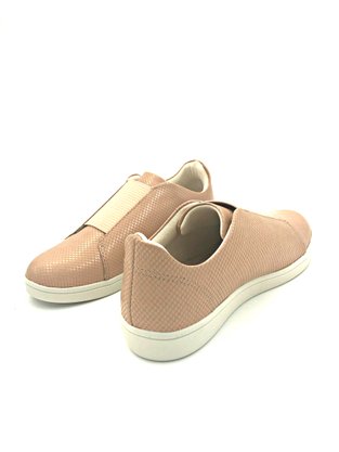 Tênis Slip On Usaflex Couro Rosa Conforto 4805