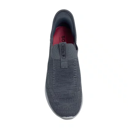 Tênis Softli Knit Cinza 10427 Calce Fácil OrthoLite