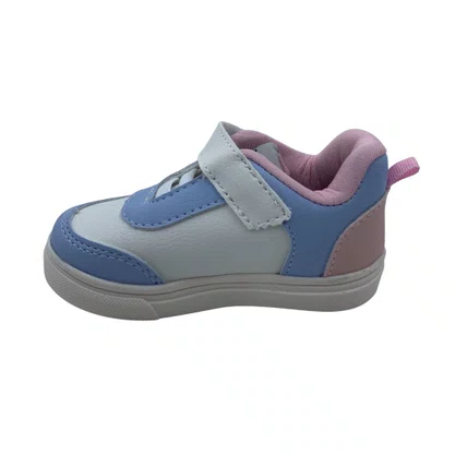 Tênis Stitch Menina Disney Calce Fácil Branco com Azul