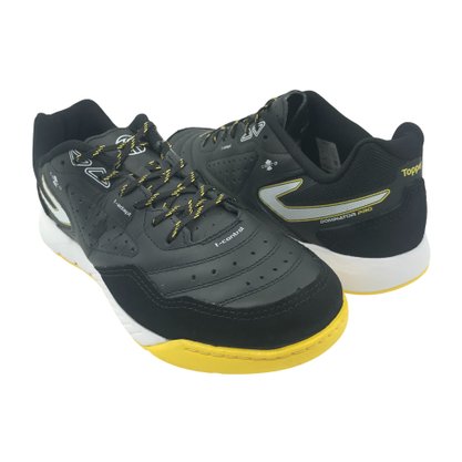 Tênis Topper Futsal Masculino Couro Dominator Pro V Preto