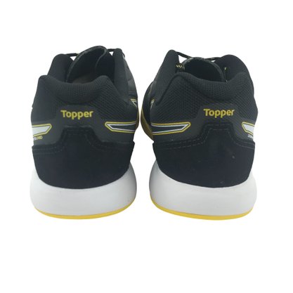 Tênis Topper Futsal Masculino Couro Dominator Pro V Preto