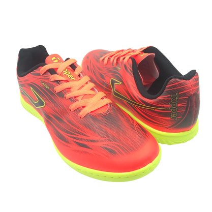 Tênis Topper Futsal Masculino Slick V Laranja com Preto