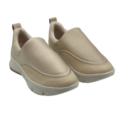 Tênis Usaflex Casual Tecido Elástico Nude 0702