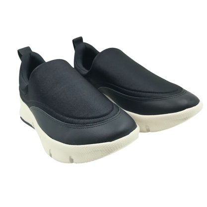 Tênis Usaflex Casual Tecido Elástico Preto 0702