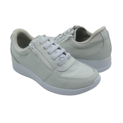Tênis Usaflex em Couro Arcoflex Branco 1202